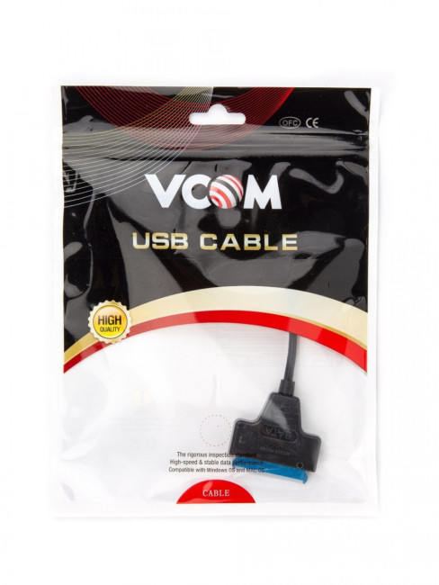 Кабель-адаптер Type-C ---SATA III 2.5", VCOM <CU818> VCOM USB 3.2 Type-C (m) to SATA Кабель-адаптер Type-C ---SATA III 2.5", VCOM <CU818> VCOM USB 3.2 Type-C (m) to SATA