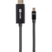 Кабель miniDisplayPort M-> HDMI M 4K@120Hz/8K@30Hz 1.8m Telecom,оплетка (TA820M-1.8M) VCOM TA820M-1.8M