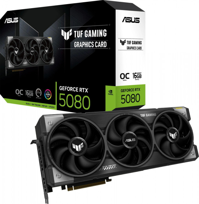 Видеокарта ASUS TUF-RTX5080-O16G-GAMING Видеокарта ASUS TUF-RTX5080-O16G-GAMING