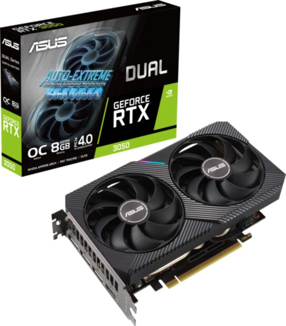 Видеокарта ASUS DUAL-RTX3050-O8G Видеокарта ASUS DUAL-RTX3050-O8G