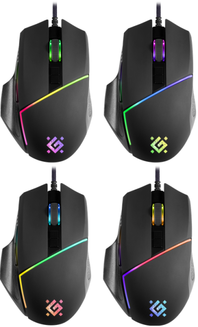 Defender Проводная игровая мышь Warfame GM-880L RGB,8кнопок,12800dpi Defender 52880