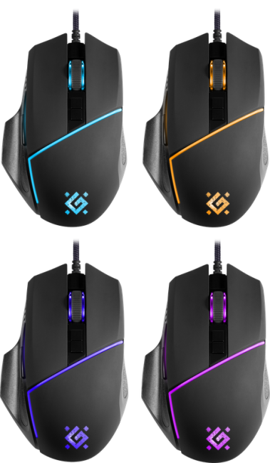 Defender Проводная игровая мышь Warfame GM-880L RGB,8кнопок,12800dpi Defender 52880