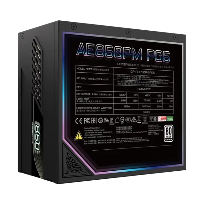 Блоки питания Gigabyte GP-AE850PM PG5 Блоки питания Gigabyte GP-AE850PM PG5