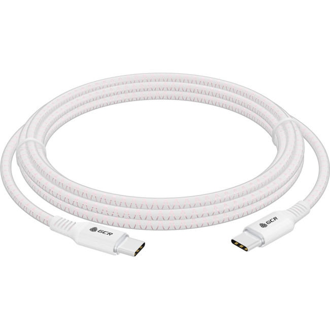 GCR Кабель 1.5m Type C-C POWER DELIVERY 18 W, бело-розовый, AL case белый, белый ПВХ, GCR-54535 Кабель Greenconnect 1.5 м (GCR-54535)