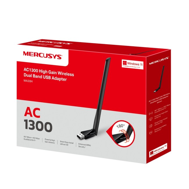Адаптер Wi-Fi Mercusys MA30H Адаптер Wi-Fi Mercusys MA30H