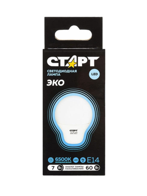 Лампа светодиодная СТАРТ шарик E14 7W 6500К Лампа светодиодная СТАРТ шарик E14 7W 6500К