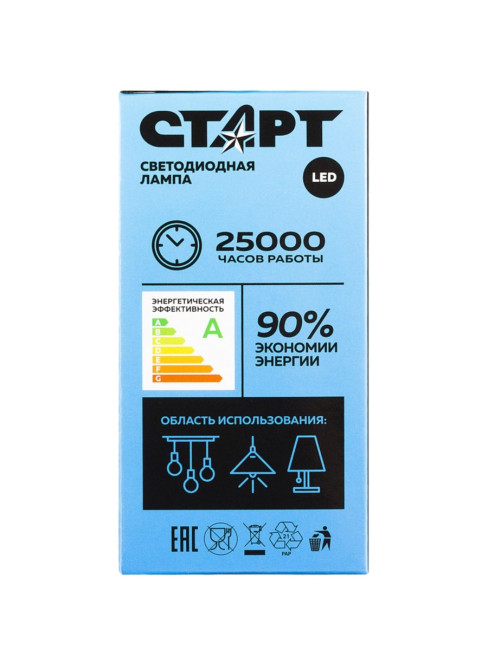 Лампа светодиодная СТАРТ шарик E14 7W 6500К Лампа светодиодная СТАРТ шарик E14 7W 6500К