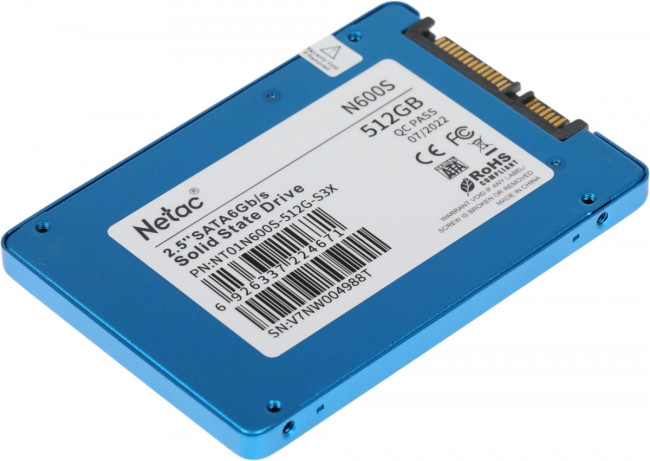 Накопитель SSD Netac NT01N600S-512G-S3X Накопитель SSD Netac NT01N600S-512G-S3X