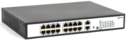 2024 SKAT PoE-16E-2G коммутатор PoE Plus, мощность 250Вт, порты: 16-Ethernet, 2-Uplink Бастион SKAT PoE-16E-2G
