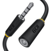 GCR Удлинитель для гарнитуры 0.15m jack 3,5mm/jack 3,5mm черный, желтая окантовка, 28AWG, M/F, GCR-53262 Greenconnect jack 3,5mm (m) - jack 3,5mm (f) 3.5  0.15м черный