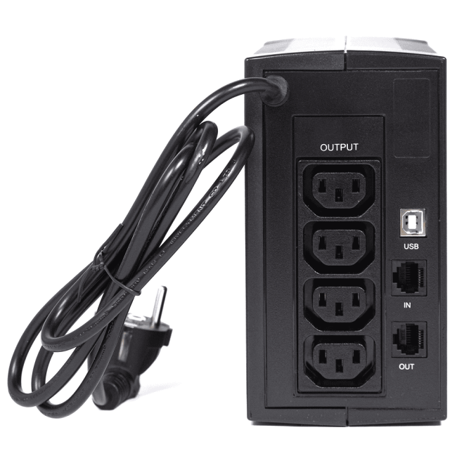 ИБП ЮНИОР 850, 850/480 ВА/Вт, LED, USB, RJ11/RJ45, IEC-C13x4 Импульс JN85104 ИБП ЮНИОР 850, 850/480 ВА/Вт, LED, USB, RJ11/RJ45, IEC-C13x4 Импульс JN85104