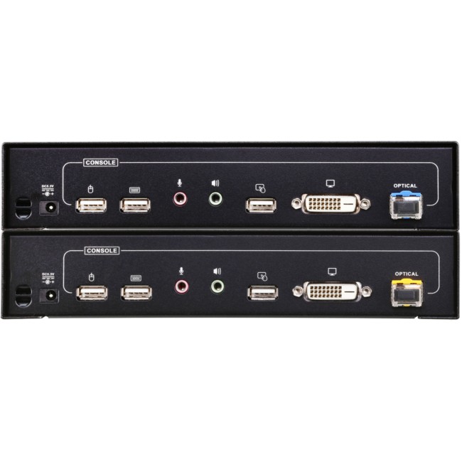 Удлинитель/extender, DVI-D+AUDIO+RS232, 20 км., 1xОптич.волокно одномод./singlemode 1310/1550нм, DVI-D+2xMINIJACK+DB9+LС+2xUSB А-Тип+2xUSB B-Тип, F, без шнуров, 2xБ.П. 220> 5.3V, (до 1920x1200 60Hz;HDTV 720p/1080p;HDCP) ATEN CE680 Удлинитель/extender, DVI-D+AUDIO+RS232, 20 км., 1xОптич.волокно одномод./singlemode 1310/1550нм, DVI-D+2xMINIJACK+DB9+LС+2xUSB А-Тип+2xUSB B-Тип, F, без шнуров, 2xБ.П. 220> 5.3V, (до 1920x1200 60Hz;HDTV 720p/1080p;HDCP) ATEN CE680