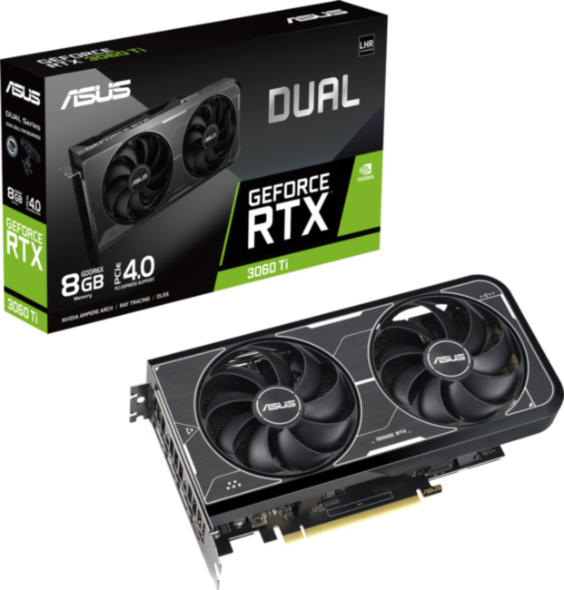 Видеокарта ASUS DUAL-RTX3060TI-O8GD6X Видеокарта ASUS DUAL-RTX3060TI-O8GD6X