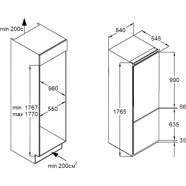 Холодильник встраиваемый MAUNFELD MAUNFELD MBF177SWGR Inverter Холодильник встраиваемый MAUNFELD MAUNFELD MBF177SWGR Inverter