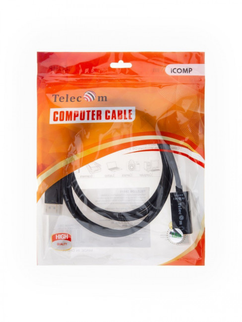 Кабель-переходник DisplayPort M-> HDMI M 4K@30Hz 1.8m Telecom [TA811-1.8M) Telecom 1.8м DisplayPort M to HDMI M 4K@30Hz Кабель-переходник DisplayPort M-> HDMI M 4K@30Hz 1.8m Telecom [TA811-1.8M) Telecom 1.8м DisplayPort M to HDMI M 4K@30Hz