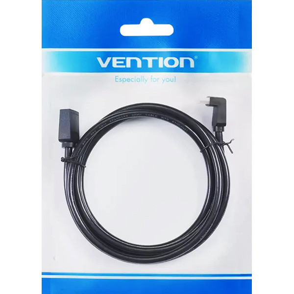 Кабель Vention HDMI High speed v2.0 with Ethernet 19M/19M угол 270 - 2м Кабель Vention HDMI(m)/HDMI(m) - 2 м (AAQBH)