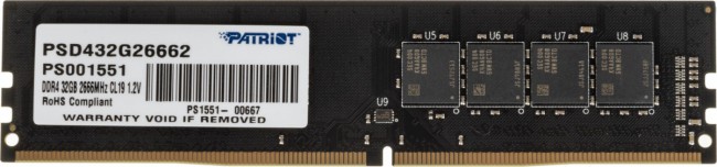Память DDR4 32Gb 2666MHz Patriot PSD432G26662 Память DDR4 32Gb 2666MHz Patriot PSD432G26662