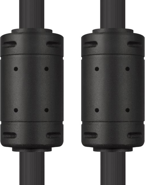 Greenconnect Кабель SVGA 10.0м чёрный, позолоченные контакты, ферритовые кольца, OD8.0mm. 15M / 15M Premium GCR-VM2VM2-10.0m, 28/28 AWG, двойной экран Greenconnect VGA (m) - VGA (m) 10м