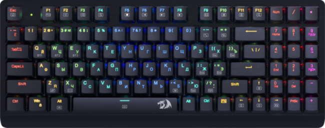 Redragon Беспроводная клавиатура Dragonwarrior RGB,тонкая,94клавиш,б.п. Defender 70520