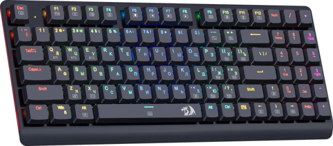 Redragon Беспроводная клавиатура Dragonwarrior RGB,тонкая,94клавиш,б.п. Defender 70520