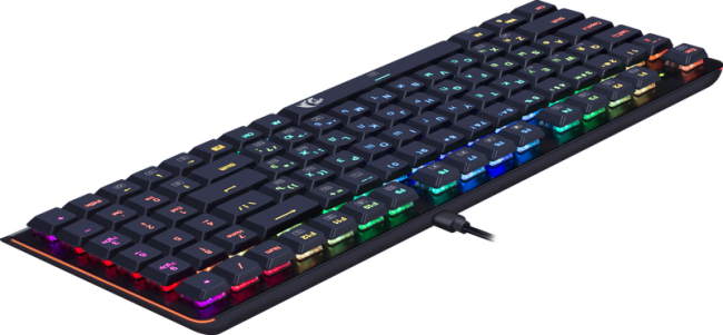 Redragon Беспроводная клавиатура Dragonwarrior RGB,тонкая,94клавиш,б.п. Defender 70520