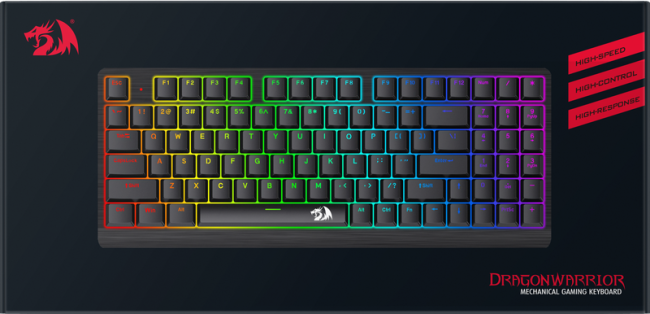 Redragon Беспроводная клавиатура Dragonwarrior RGB,тонкая,94клавиш,б.п. Defender 70520