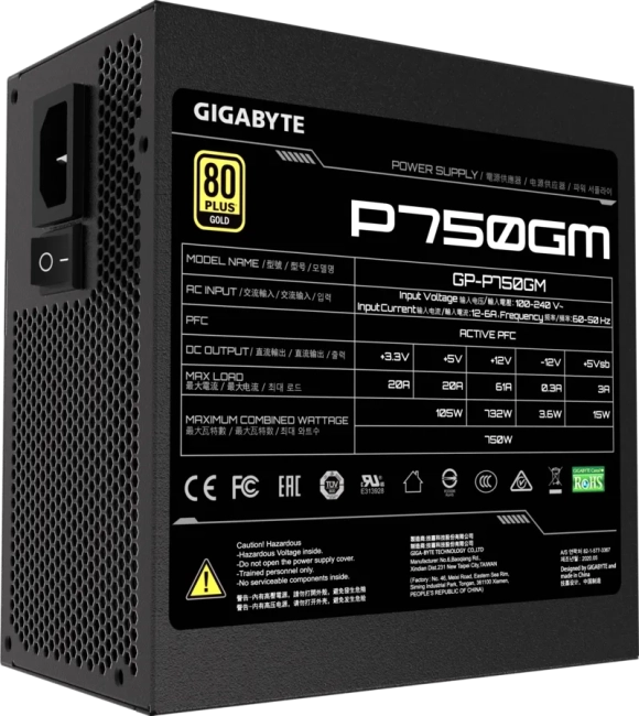 Блоки питания Gigabyte GP-P750GM Блоки питания Gigabyte GP-P750GM