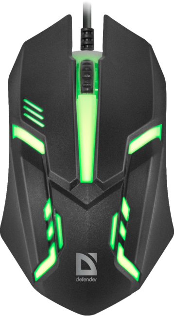 Defender Проводная оптическая мышь Hit MB-550 7цветов,3кнопки,1200dpi,черный Defender Hit MB-550 черный