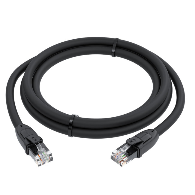 GCR Патч-корд прямой 5.0m UTP кат.6, черный, 24 AWG, ethernet high speed, RJ45, T568B, GCR-52534 Greenconnect RJ45(m) - RJ45(m) Cat. 6 U/UTP PVC 5м