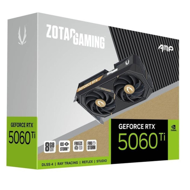 Видеокарта Zotac GAMING GeForce RTX 5060 Ti AMP 8Gb (ZT-B50610F-10M) Видеокарта Zotac GAMING GeForce RTX 5060 Ti AMP 8Gb (ZT-B50610F-10M)