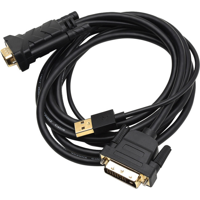 Кабель DVI-VGA 1.8 м ( DVI-D с чипом, черный, в пакете) ATcom AT9506