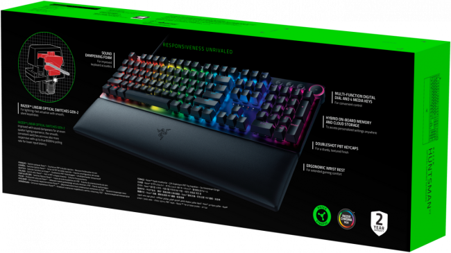Игровая клавиатура Razer Huntsman V2 (Red Switch) - Russian Layout Gaming Keyboard Razer Huntsman V2 (Red Switch)