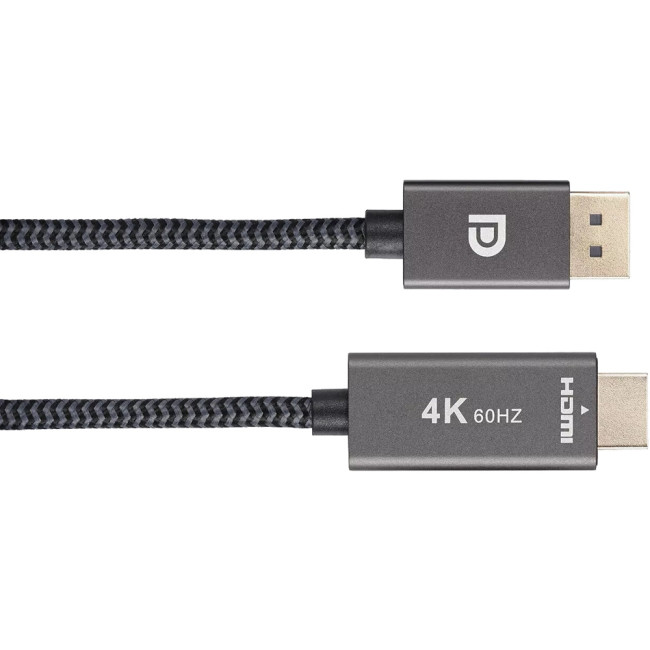 Кабель DisplayPort M-> HDMI M 4K@60Hz 1.8m Telecom,оплетка (TA561M-1.8M) VCOM TA561M-1.8M