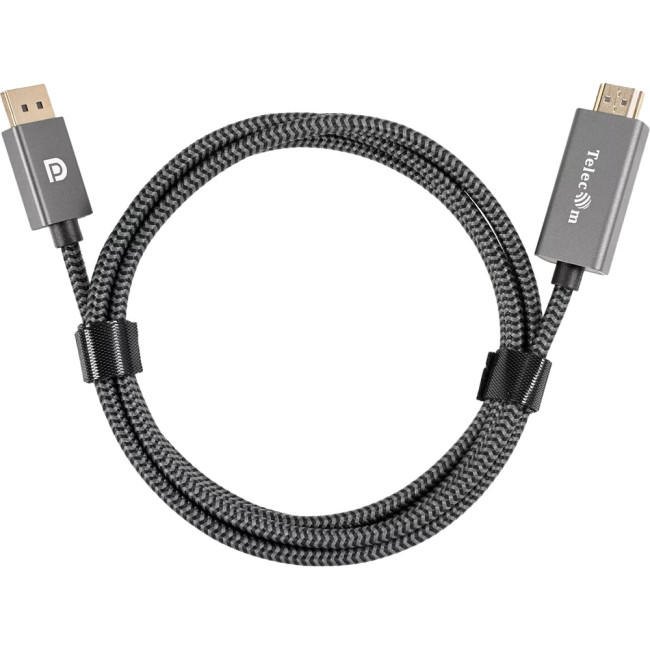 Кабель DisplayPort M-> HDMI M 4K@60Hz 1.8m Telecom,оплетка (TA561M-1.8M) VCOM TA561M-1.8M