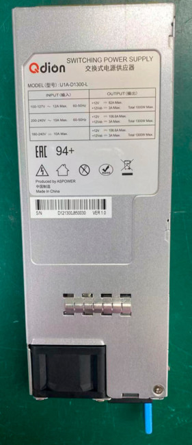 Серверный блок питания Qdion Model PSR-1600-PT