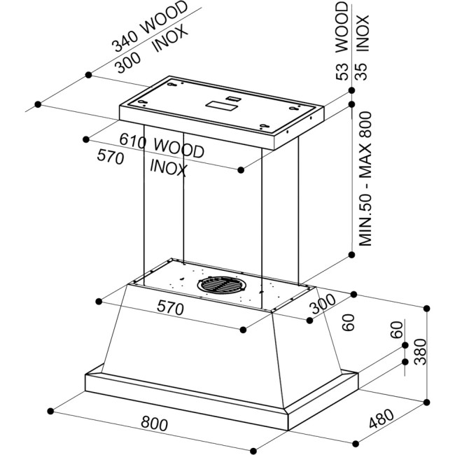 Островная вытяжка Faber Faber 321.0517.781