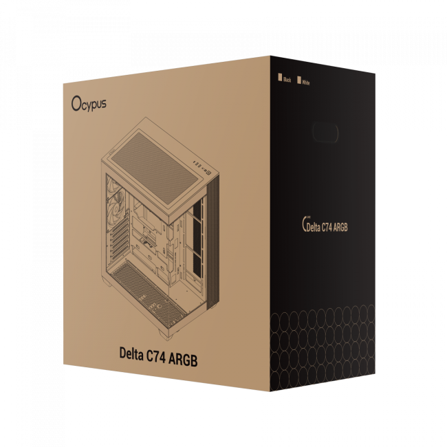 Корпус ПК без блока питания Ocypus Delta-C74-WHD200XX-GL Корпус ПК без блока питания Ocypus Delta-C74-WHD200XX-GL