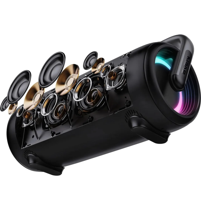 SVEN PS-395, черный, акустическая система 2.0, мощность 2x40 Вт (RMS), Waterproof (IPx5), TWS, Bluetooth, USB, встроенный аккумулятор Sven SV-022815 SVEN PS-395, черный, акустическая система 2.0, мощность 2x40 Вт (RMS), Waterproof (IPx5), TWS, Bluetooth, USB, встроенный аккумулятор Sven SV-022815