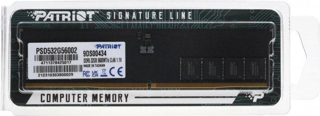 Память DDR5 32GB 5600MHz Patriot PSD532G56002 Память DDR5 32GB 5600MHz Patriot PSD532G56002