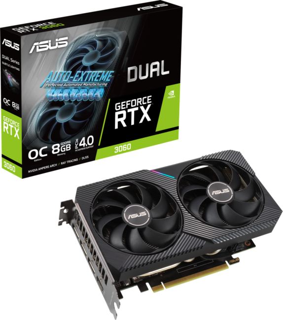 Видеокарта ASUS DUAL-RTX3060-O8G Видеокарта ASUS DUAL-RTX3060-O8G