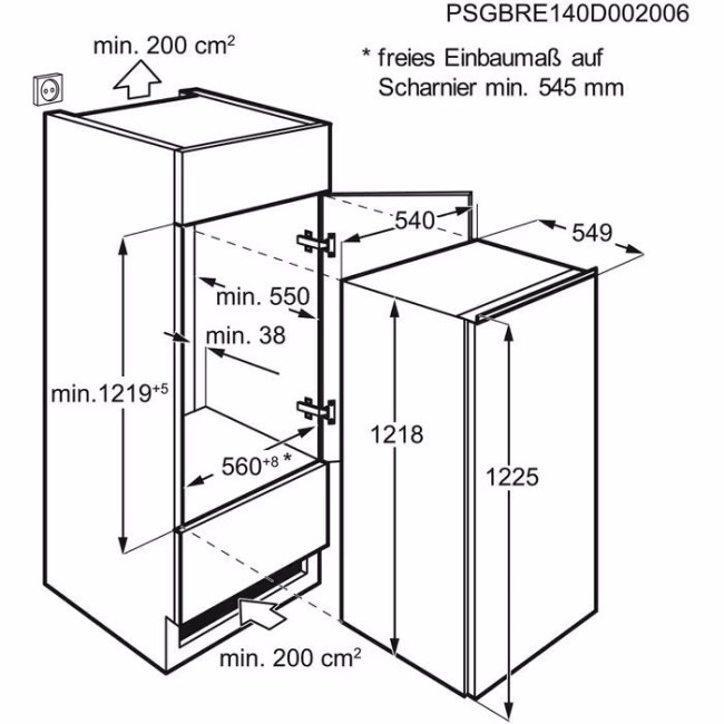 Встраиваемый холодильник ELECTROLUX Electrolux LRB3AF12S