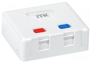 Корпус настенной розетки для установки двух модулей KJ, белый ITK CS2-022 Корпус настенной розетки для установки двух модулей KJ, белый ITK CS2-022