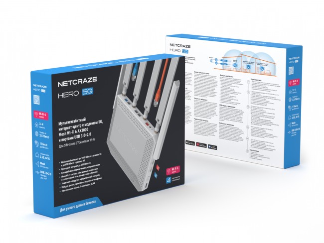 Маршрутизатор Netcraze Netcraze Hero 5G (NC-4110) Маршрутизатор Netcraze Netcraze Hero 5G (NC-4110)
