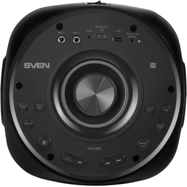 АС SVEN PS-770, черный (100 Вт, TWS, Bluetooth, FM, USB, microSD, LED-дисплей, 4400мА*ч) Sven SV-021719 АС SVEN PS-770, черный (100 Вт, TWS, Bluetooth, FM, USB, microSD, LED-дисплей, 4400мА*ч) Sven SV-021719