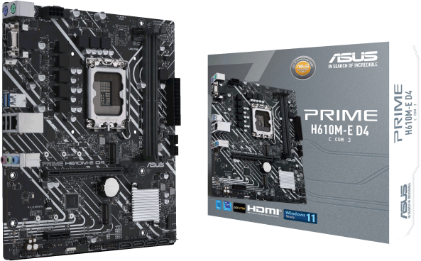 Материнская плата ASUS PRIME H610M-E D4-CSM Материнская плата ASUS PRIME H610M-E D4-CSM
