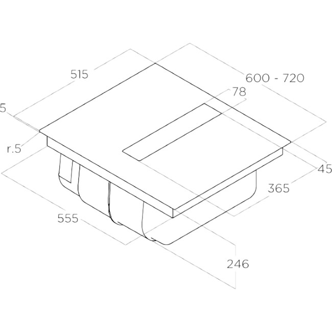 Варочная панель с вытяжкой ELICA Elica NIKOLATESLA FIT RAW BR/A/72-PRF0202501