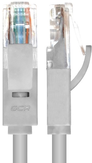 Greenconnect Патч-корд PROF прямой 0.1m, UTP медь кат.5e, серый, позолоченные контакты, литой, 24 AWG, GCR-LNC031-0.1m, ethernet 1 Гбит/с, RJ45, T568B Greenconnect RJ45(m) - RJ45(m) Cat. 5e U/UTP PVC 0.1м серый