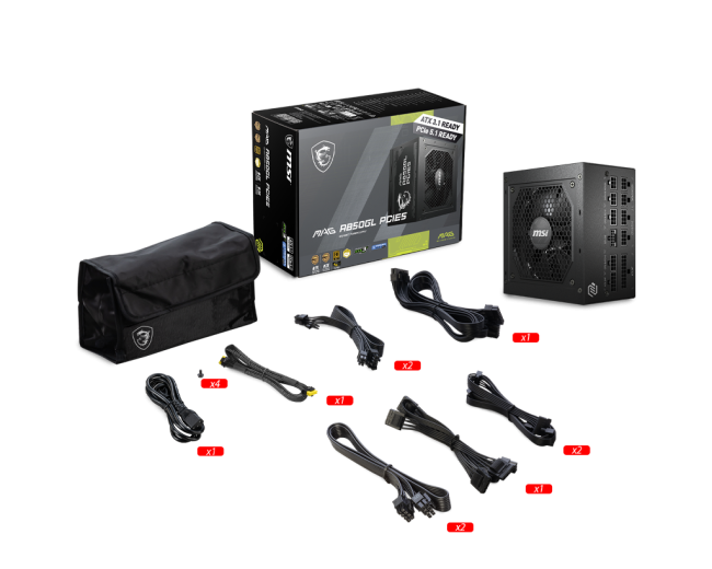 Блок питания ПК MSI MAG A850GL PCIE5 (306-7ZP8A11-CE0) Блок питания ПК MSI MAG A850GL PCIE5 (306-7ZP8A11-CE0)