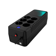 Резевный ИБП в плоском корпусе "Brick" CBR LGT-650H-6F-LDB