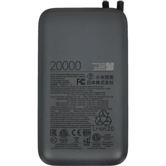 Мобильный аккумулятор Xiaomi BHR9740GL Мобильный аккумулятор Xiaomi BHR9740GL